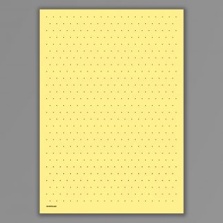 Isometrisk papir, gul m. sort, A4