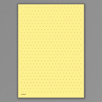 Isometrisk papir, gul m. sort, A4