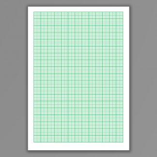 Millimeterpapir, grøn, A5