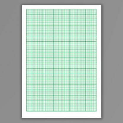 Millimeterpapir, grøn, A5