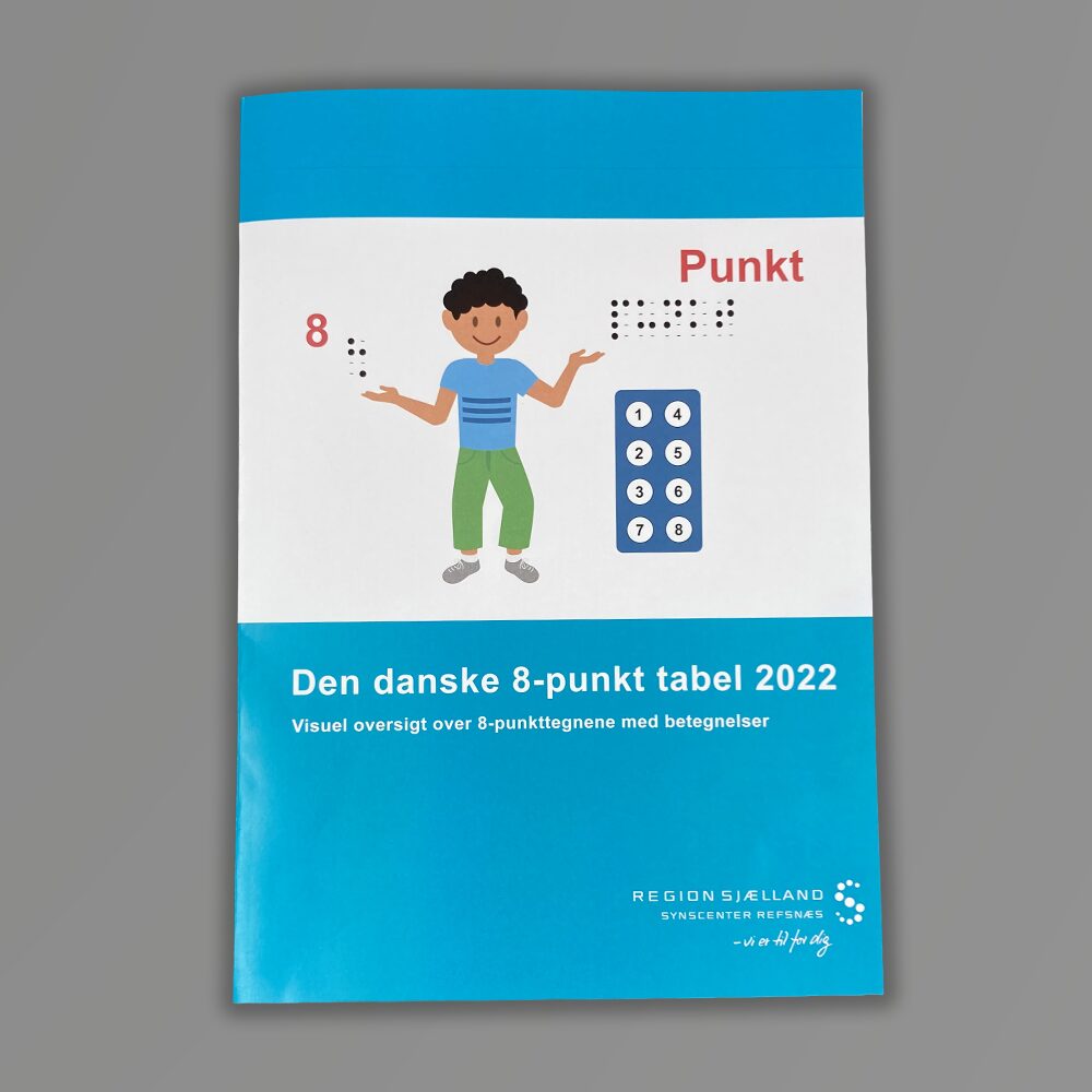 Den danske 8-punkt tabel 2022 - Visuel oversigt over 8-punkttegnene med betegnelser